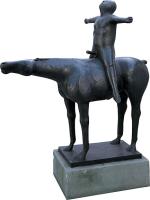 Marino Marini,  The Angel of the City (L’angelo della cittŕ),  1948 (cast 1950?). Bronze, 247.9 x 106 cm, including base. Peggy Guggenheim Collection. 76.2553 PG 183. Marino Marini © 2003 Artists Rights Society (ARS), New York/SIAE, Rome.