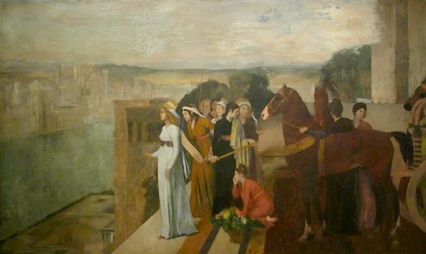 Sémiramis building the temple of Babylon - Painting - Hilaire-Germain-Edgar de Gas (Degas) 